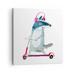 Cuadro sobre lienzo - Impresión de Imagen - Alegrías de tejón - 50x50 cm