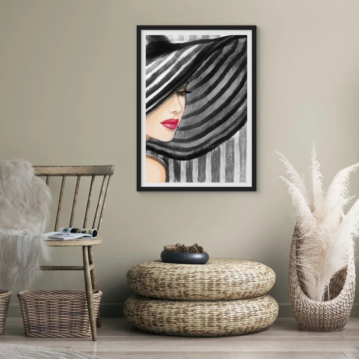 Póster en marco negro - ¿Dónde puedo encontrarte? - 30x40 cm