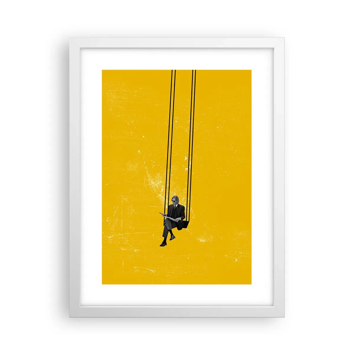 Póster en marco blanco - Un día como cualquier otro - 30x40 cm