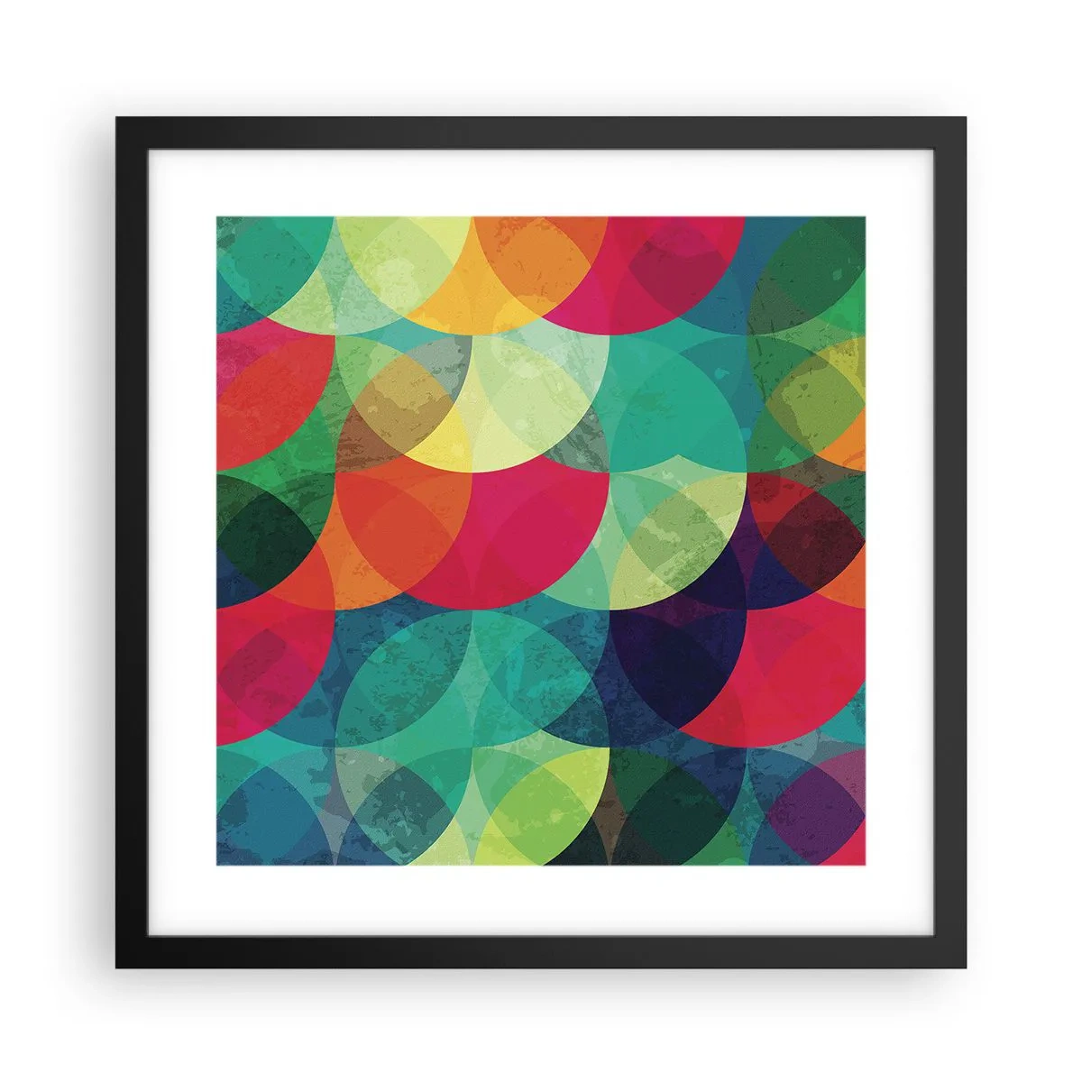 Póster en marco negro - Ascensión circular - 40x40 cm