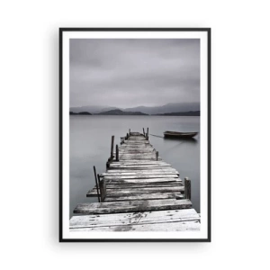 Póster en marco negro - Mañana partimos - 70x100 cm