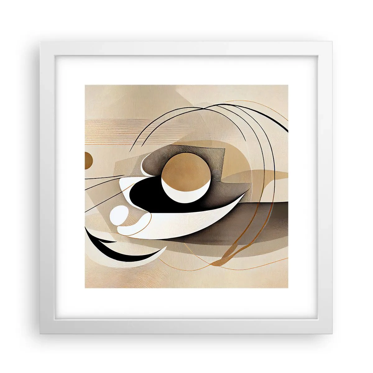 Póster en marco blanco - Composición: la esencia de las cosas - 30x30 cm