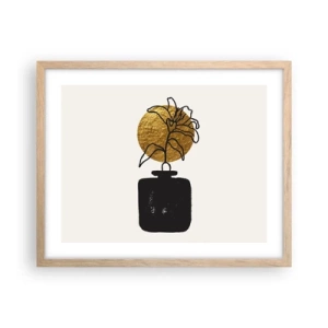 Póster en marco roble claro - Belleza en equilibrio - 50x40 cm