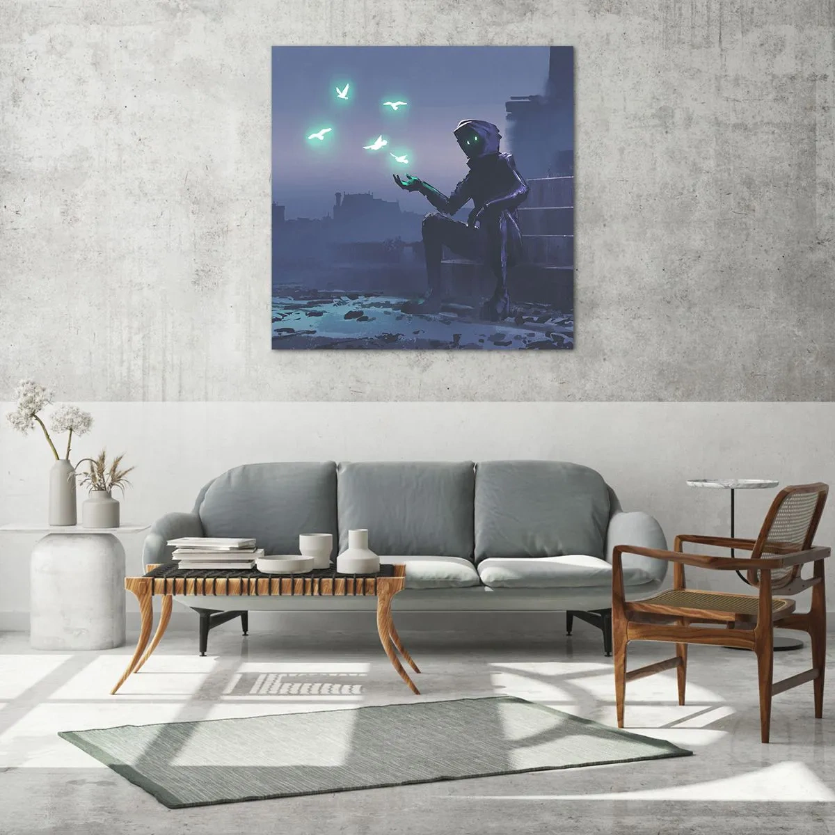 Cuadro sobre vidrio - Impresiones sobre Vidrio - La vida volverá - 70x70 cm