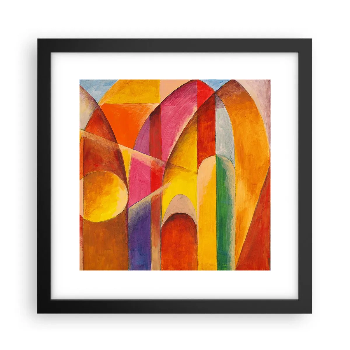 Póster en marco negro - Catedral del sol - 30x30 cm