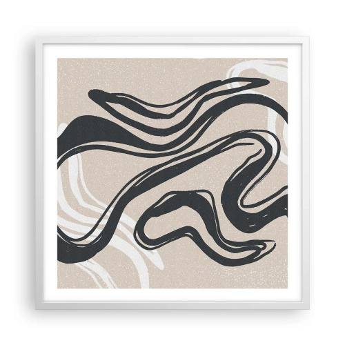 Póster en marco blanco - Expresión multiplicada - 60x60 cm