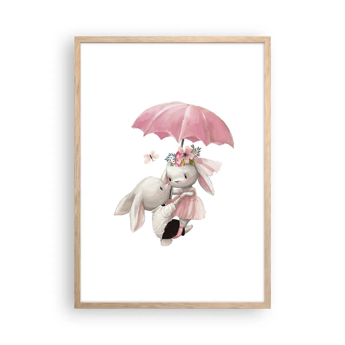 Póster en marco roble claro - Esto es amor - 50x70 cm