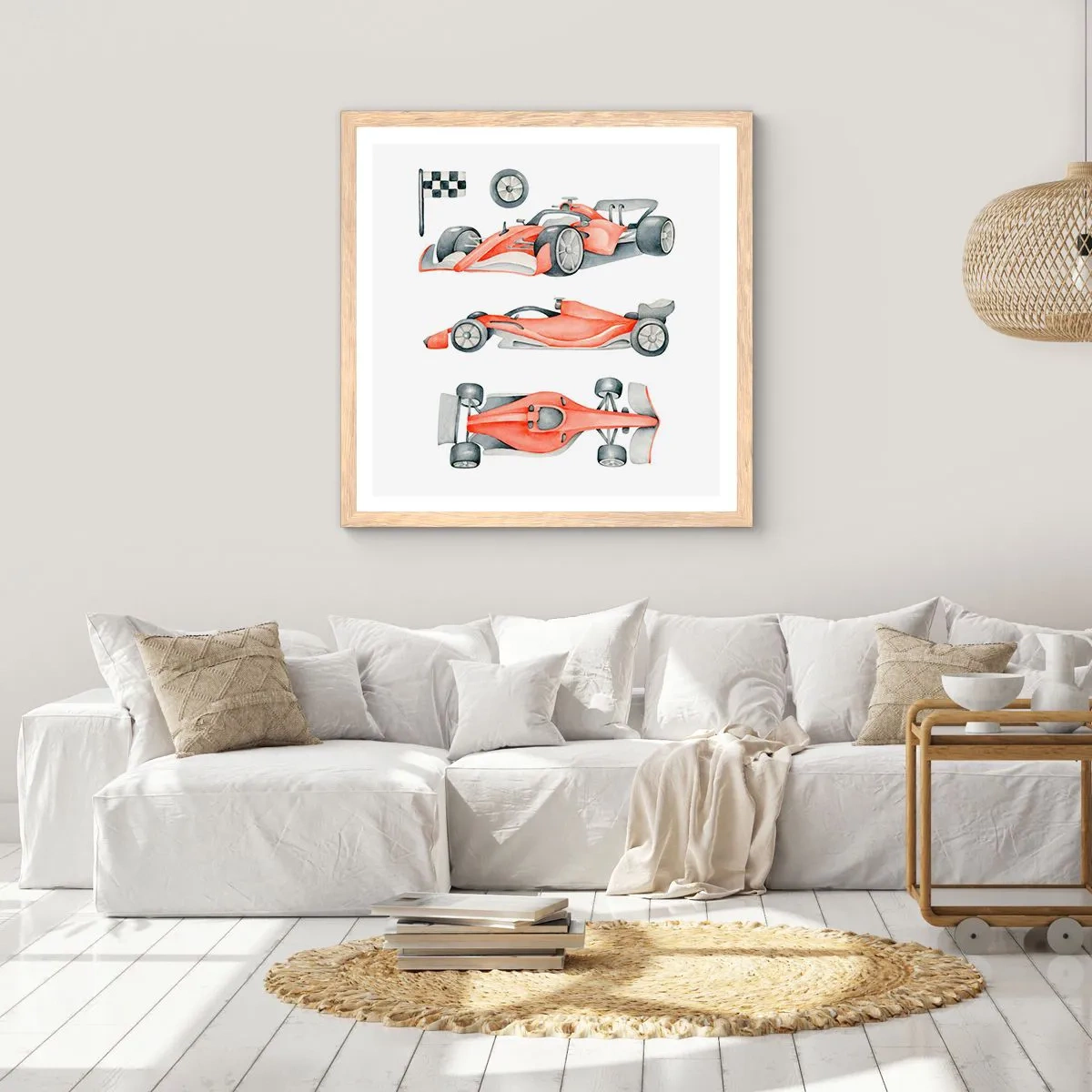 Póster en marco roble claro - Para alcanzar un sueño - 60x60 cm