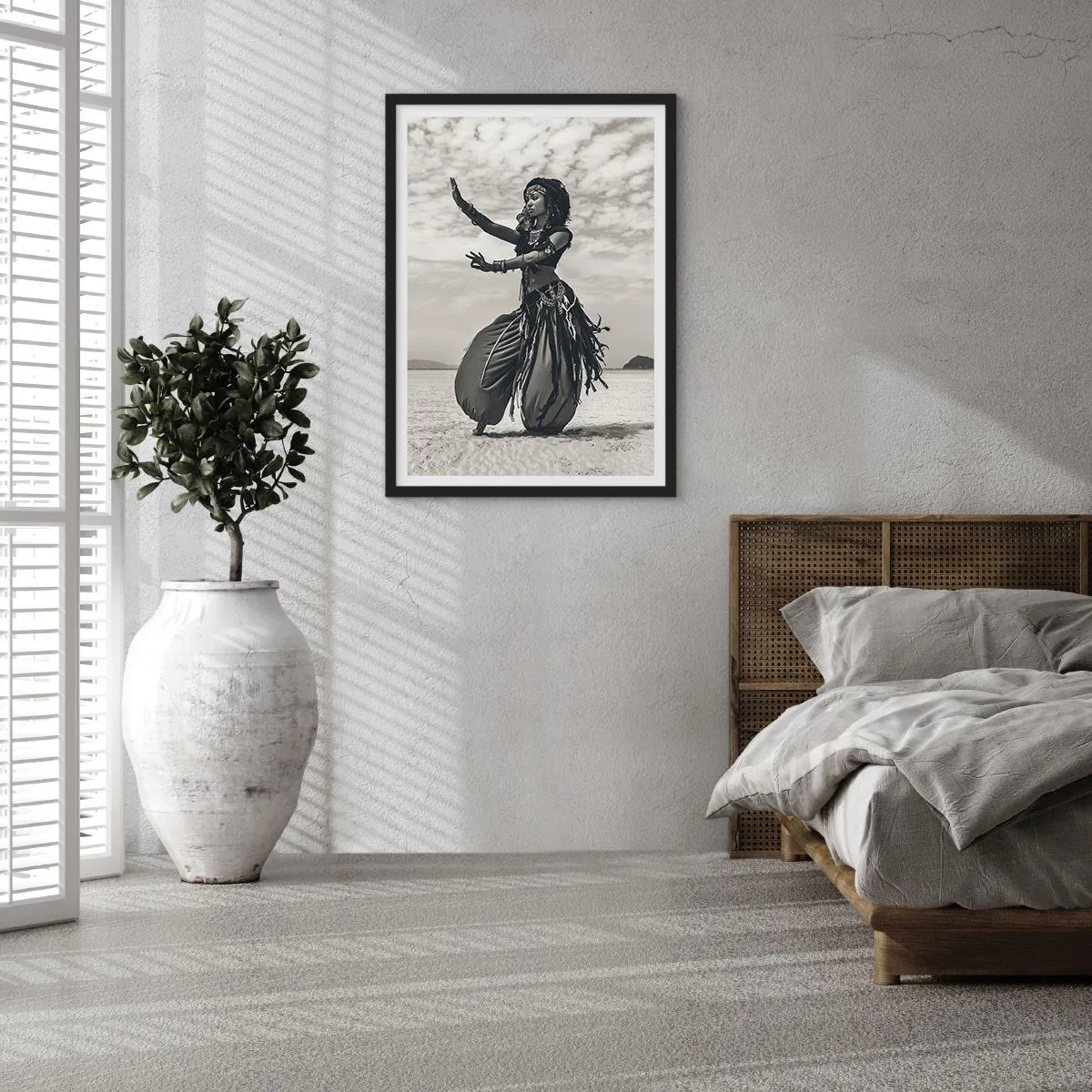 Póster en marco negro - Danza de las Islas del Sur - 61x91 cm