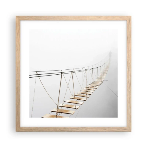 Póster en marco roble claro - ¿Adónde le llevará? - 40x40 cm