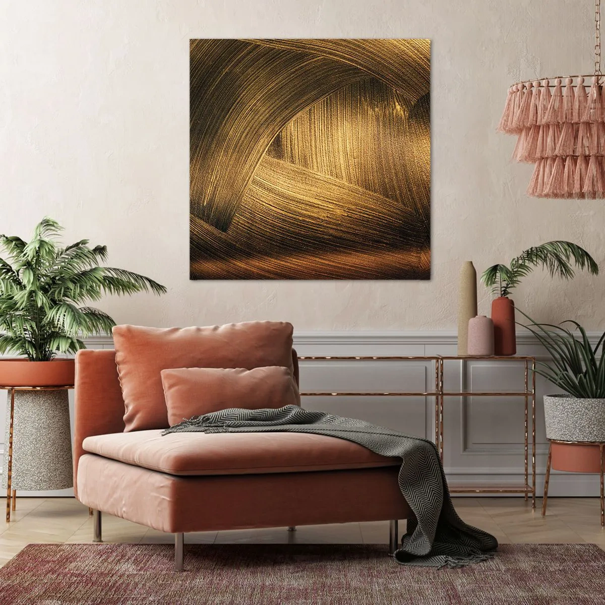 Cuadro sobre lienzo - Impresión de Imagen - En un laberinto de oro - 40x40 cm