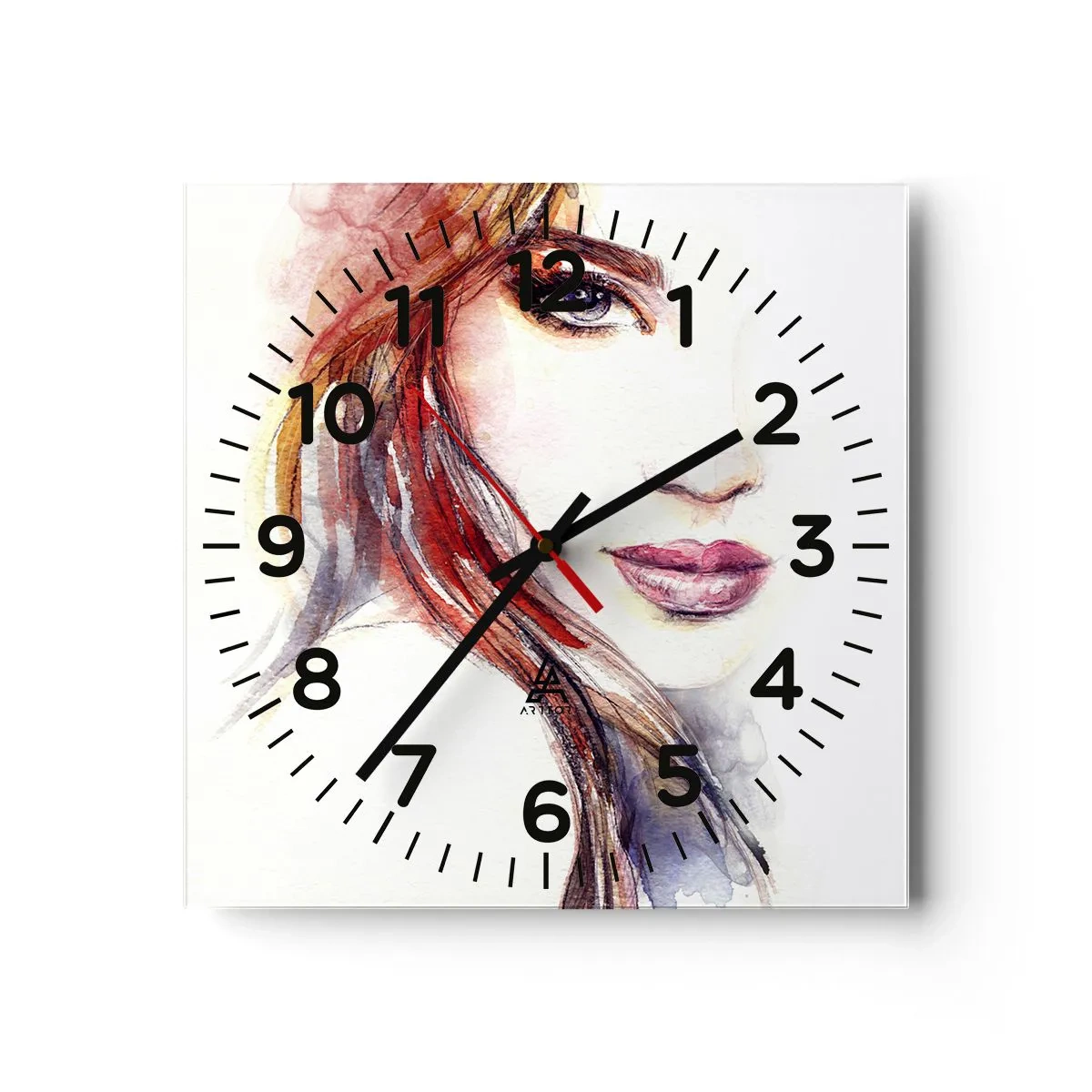 Reloj de pared - Reloj de vidrio - Sígueme - 40x40 cm