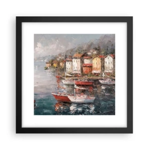 Póster en marco negro - Un refugio romántico - 30x30 cm