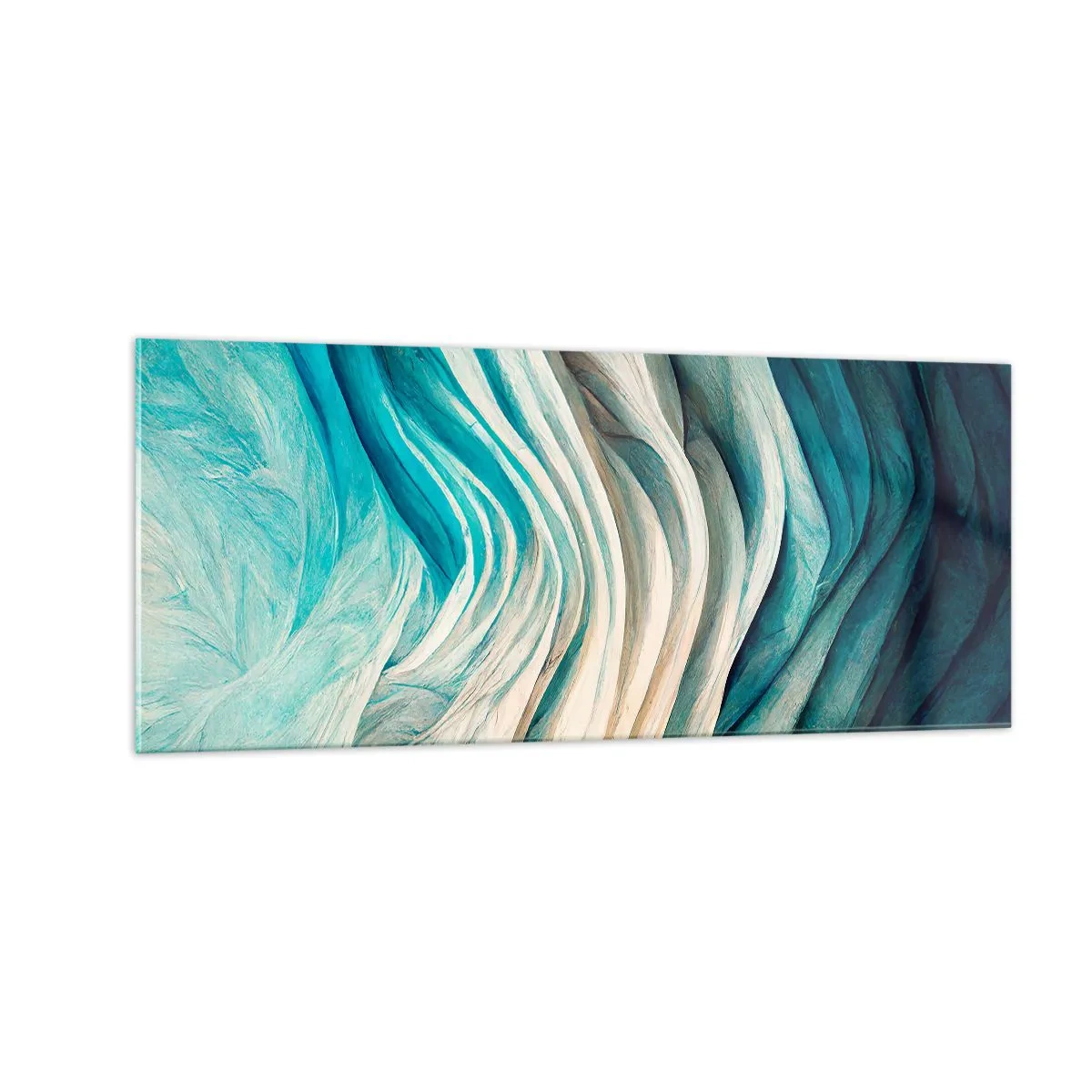 Cuadro sobre vidrio - Impresiones sobre Vidrio - Azul insaciable - 100x40 cm