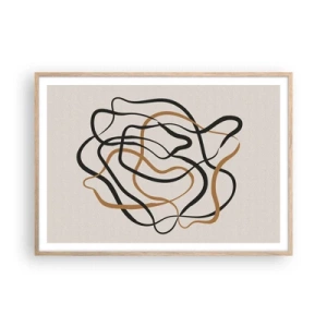 Póster en marco roble claro - Todo ha salido mal - 100x70 cm