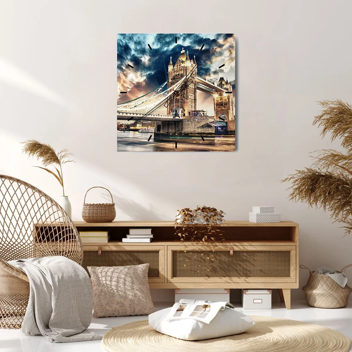 Reloj de pared - Reloj de vidrio - Un monumento a un imperio victoriano - 30x30 cm