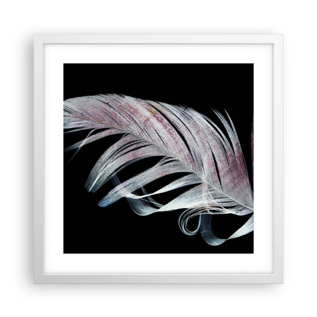 Póster en marco blanco - Piensa en el tacto - 40x40 cm