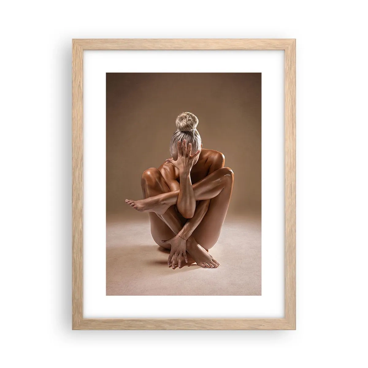 Póster en marco roble claro - Unidad de cuerpo y espíritu - 30x40 cm
