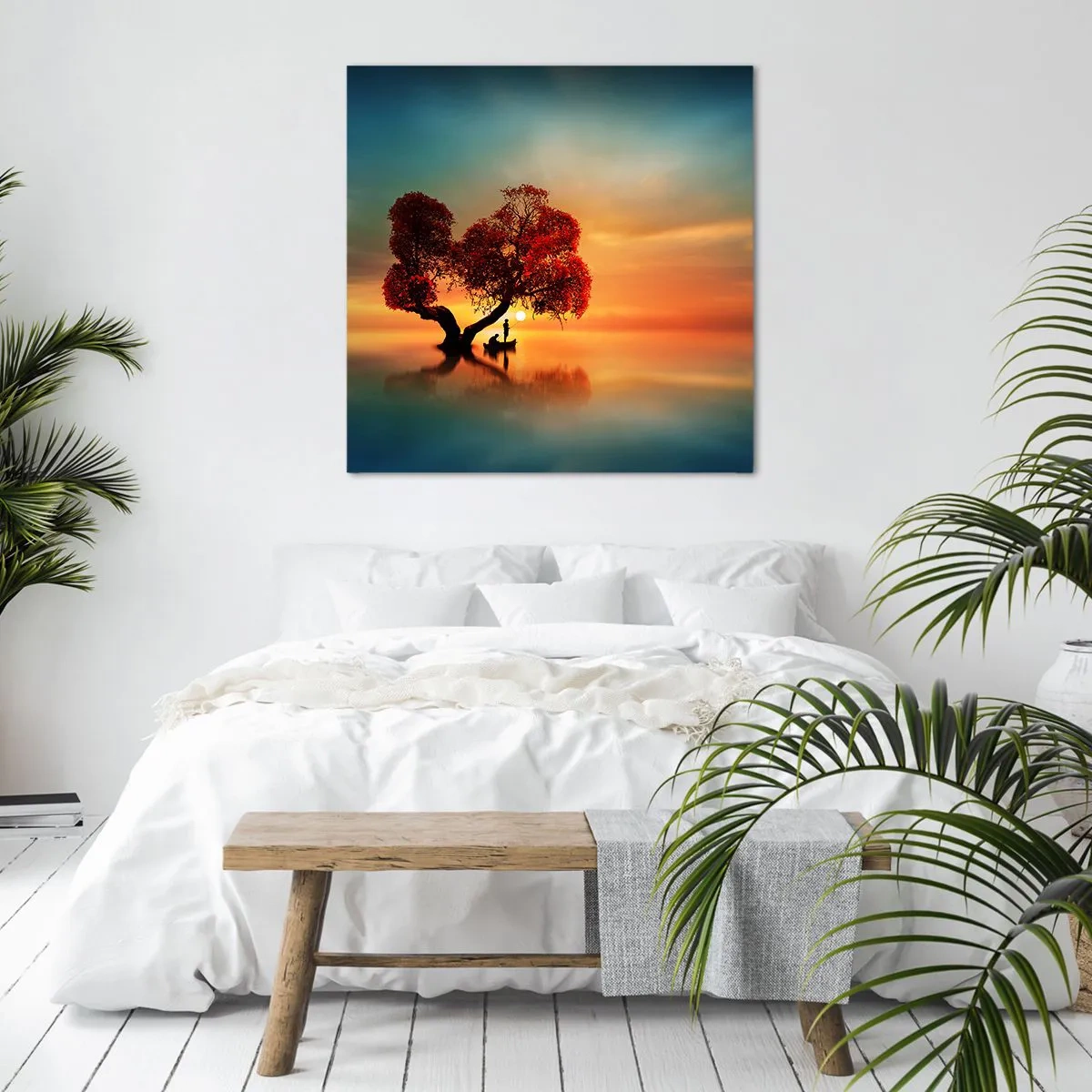 Cuadro sobre lienzo - Impresión de Imagen - La lejanía y el silencio del mundo - 50x50 cm