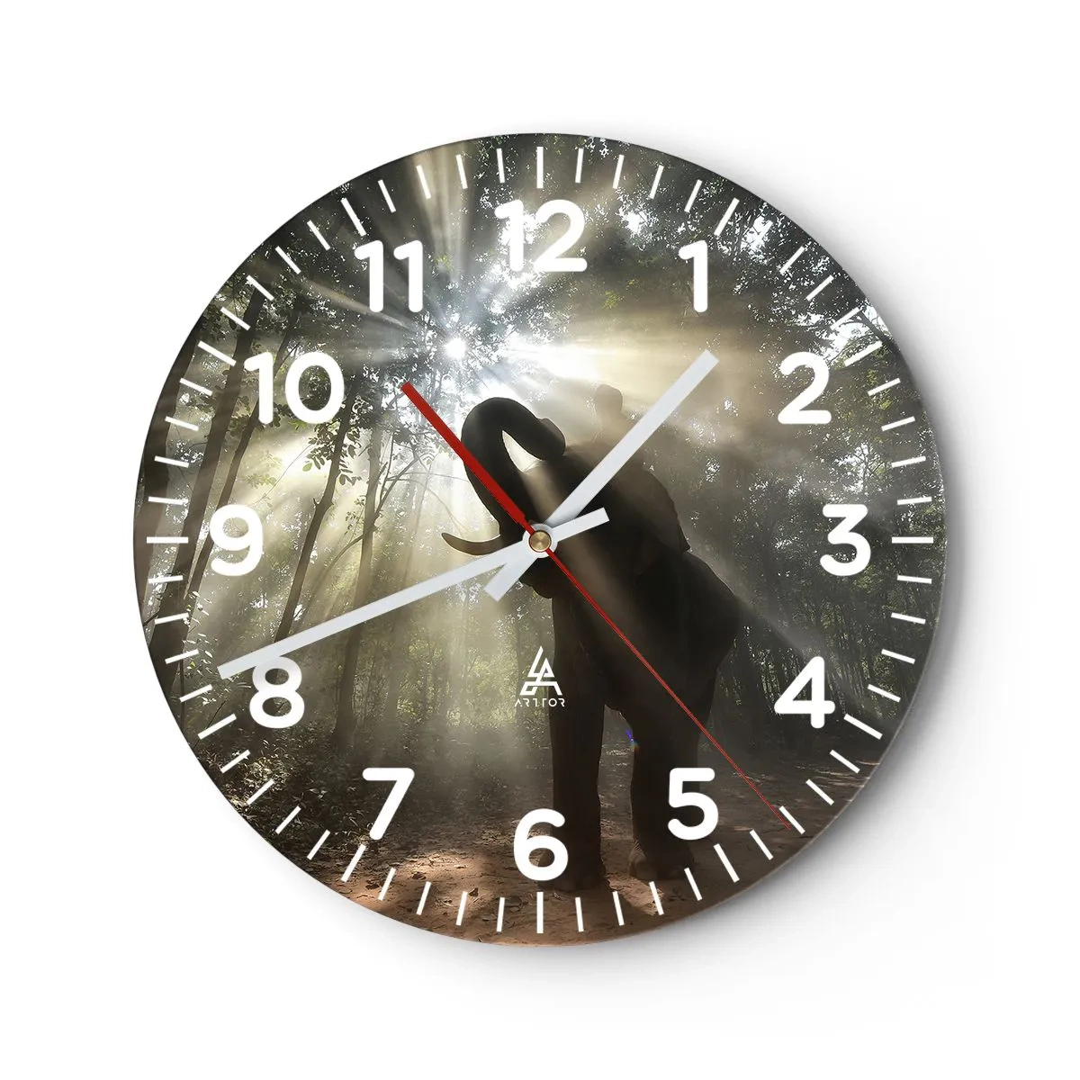 Reloj de pared - Reloj de vidrio - Bajo una estrella de la suerte - 30x30 cm