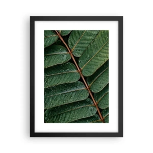 Póster en marco negro - En un ritmo verde - 30x40 cm
