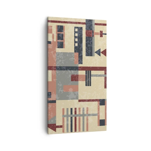 Cuadro sobre lienzo - Impresión de Imagen - Una combinación de verticales y niveles - 45x80 cm