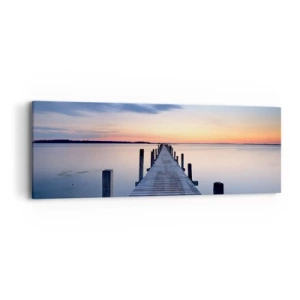 Cuadro sobre lienzo - Impresión de Imagen - La calma de un crepúsculo sereno - 90x30 cm