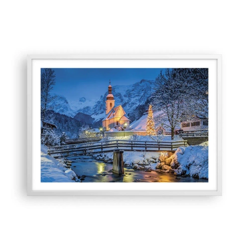 Póster en marco blanco - El espíritu de la Navidad - 70x50 cm