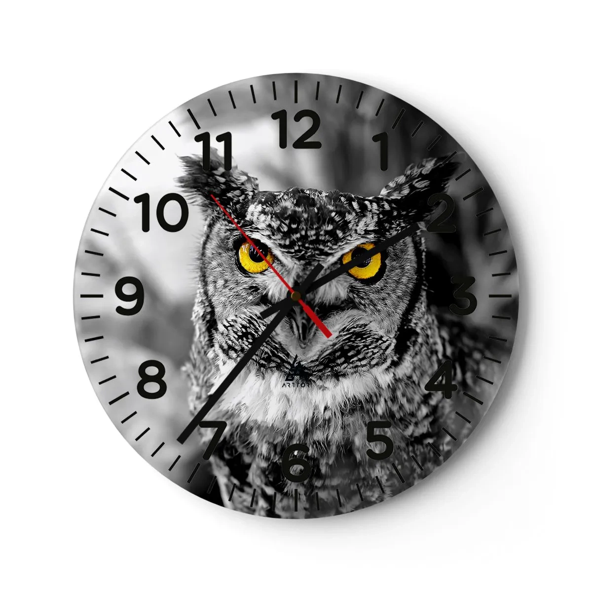 Reloj de pared - Reloj de vidrio - Nada se puede ocultar - 30x30 cm