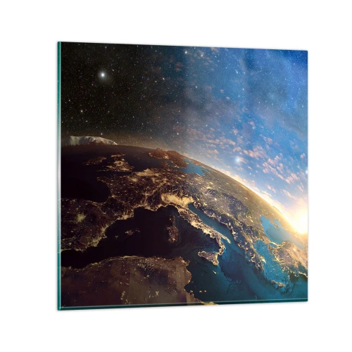 Cuadro sobre vidrio - Impresiones sobre Vidrio - Mirémonos a nosotros mismos desde la distancia - 50x50 cm