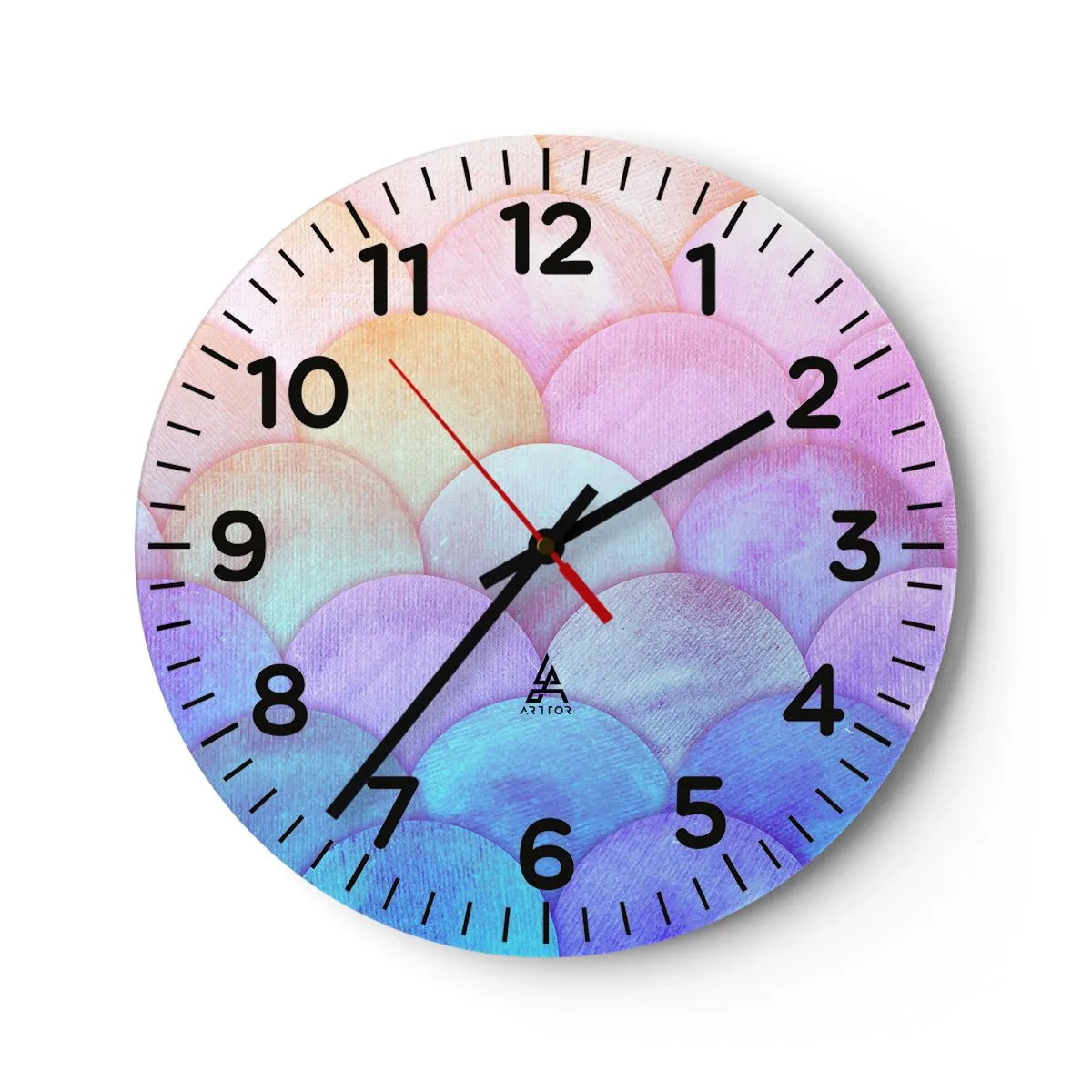 Reloj de pared - Reloj de vidrio - Concha de perla - 30x30 cm