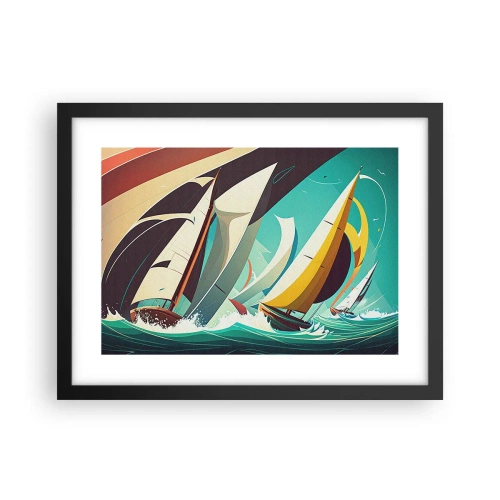 Póster en marco negro - Afrontar los elementos - 40x30 cm