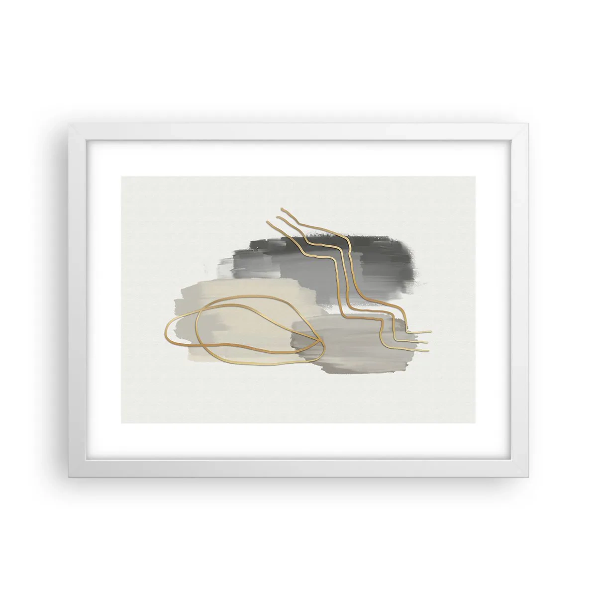 Póster en marco blanco - Persistencia y movimiento - 40x30 cm
