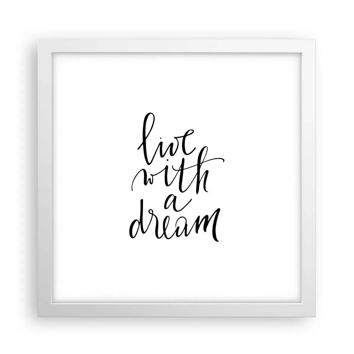 Póster en marco blanco - Por supuesto - 30x30 cm