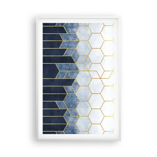 Póster en marco blanco - Composición rítmica visual - 61x91 cm