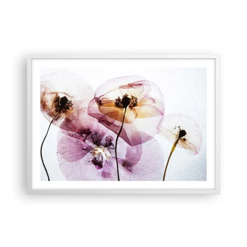 Póster en marco blanco - Cuerpo de flor - 70x50 cm