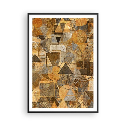 Póster en marco negro - El mundo en formas - 70x100 cm
