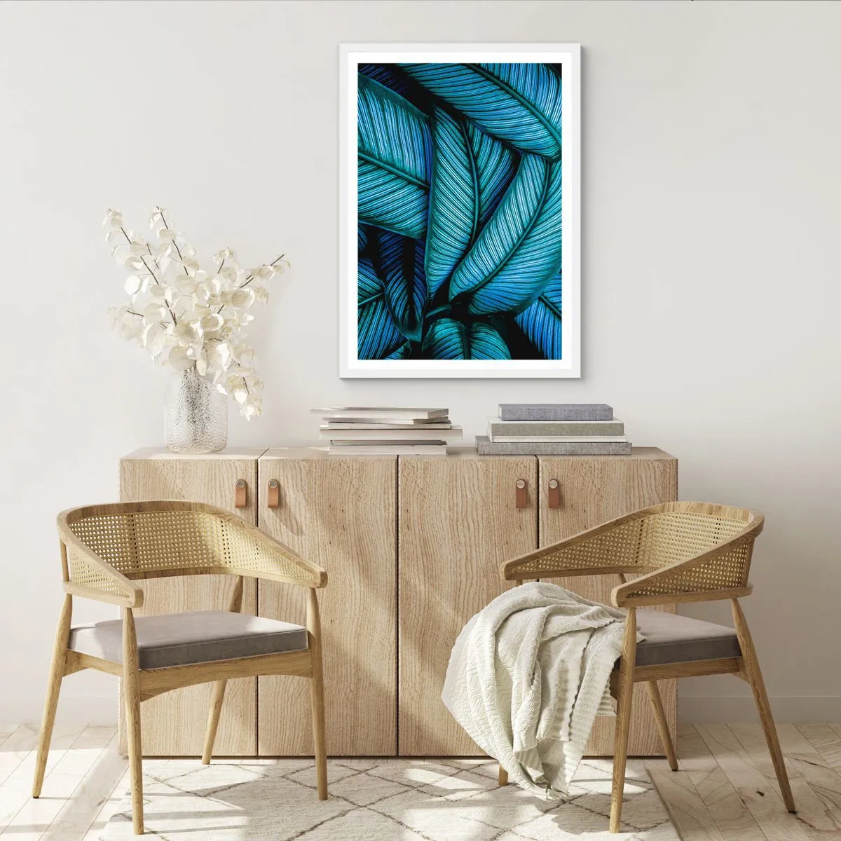 Póster en marco blanco - Líneas de vida - 70x100 cm