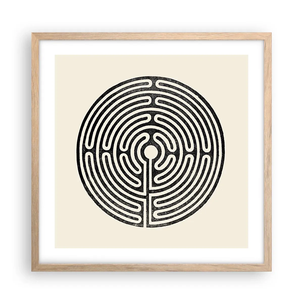 Póster en marco roble claro - Orden misterioso - 50x50 cm