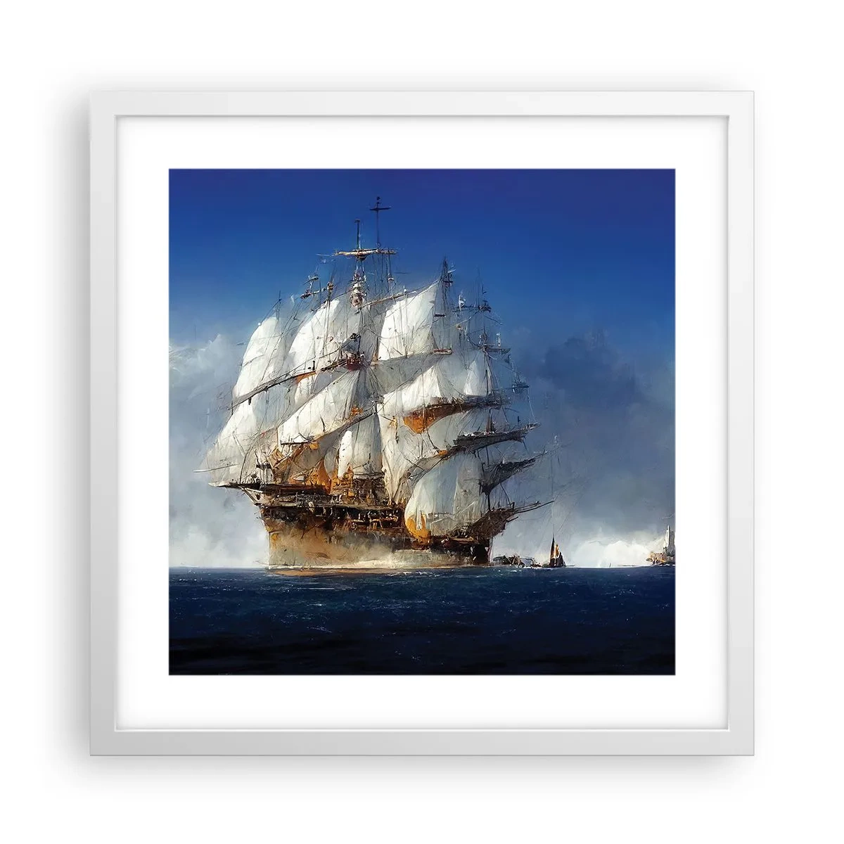 Póster en marco blanco - La gran gloria - 40x40 cm