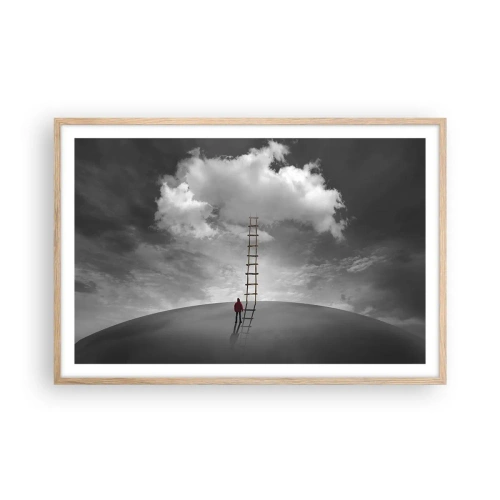 Póster en marco roble claro - Todo es posible - 91x61 cm