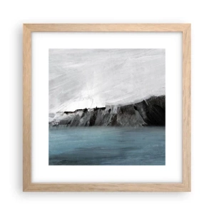 Póster en marco roble claro - Agua - tierra: un choque de elementos - 30x30 cm