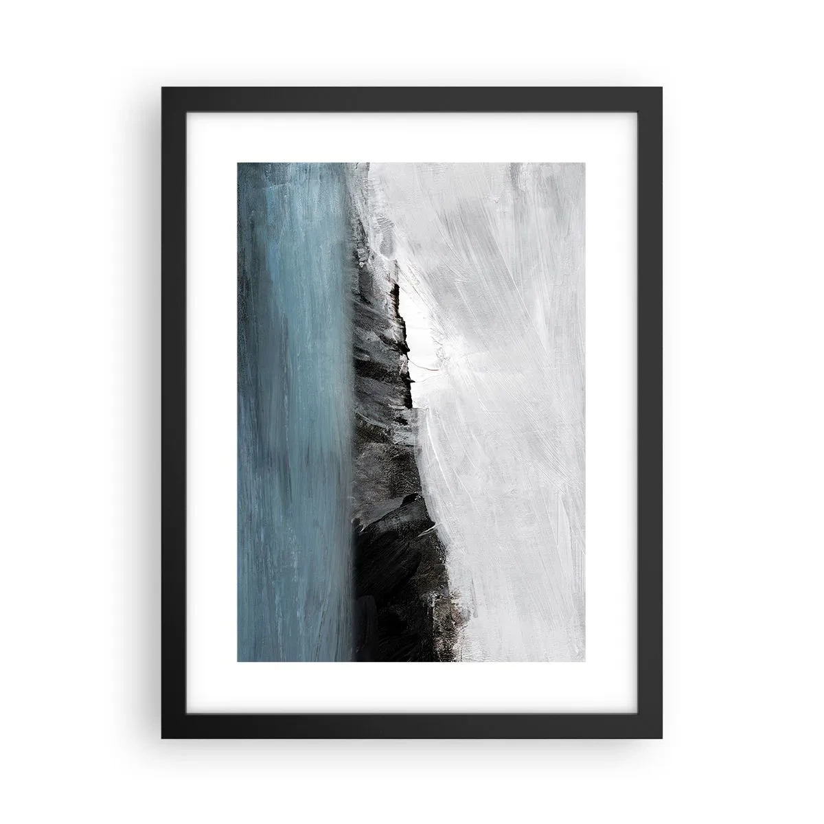 Póster en marco negro - Agua - tierra: un choque de elementos - 30x40 cm