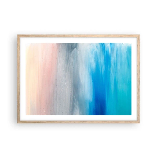 Póster en marco roble claro - Elementos: aire - 70x50 cm