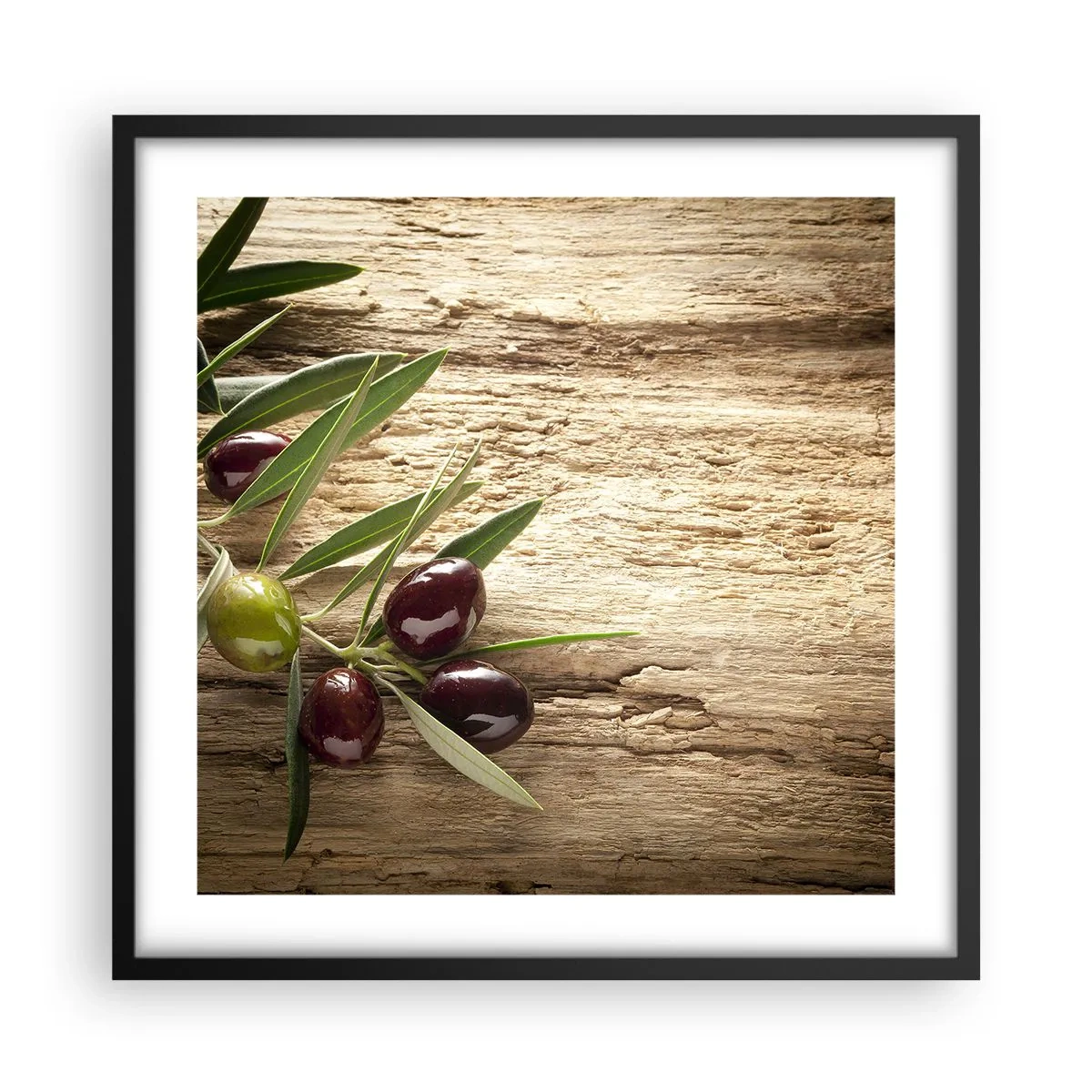 Póster en marco negro - Directamente de la naturaleza - 50x50 cm