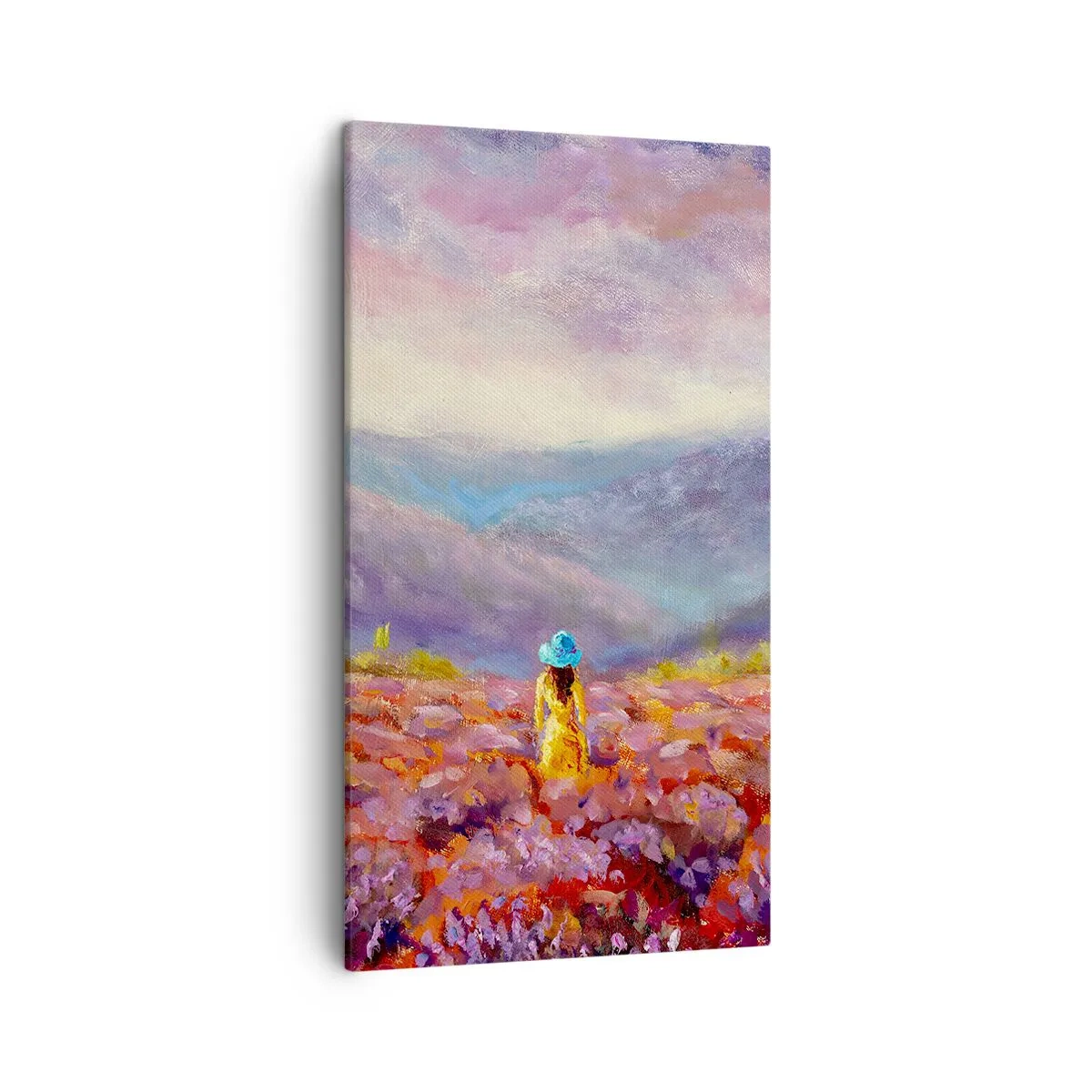 Cuadro sobre lienzo - Impresión de Imagen - En un mundo de lavanda - 45x80 cm
