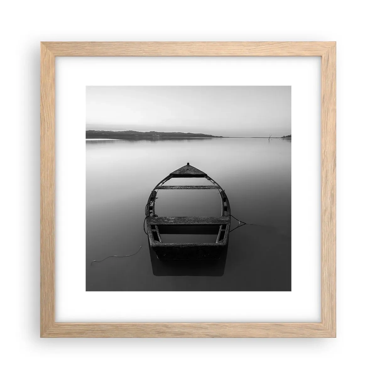 Póster en marco roble claro - Anhelo y melancolía - 30x30 cm
