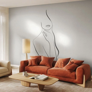 Fotomural Autadhesivo Deluxe Sticker - Una ola de melancolía - Abstracción, cuerpo de mujer, Gráficos - 150x105 cm