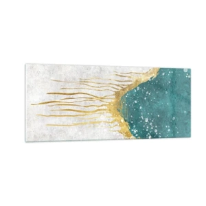 Cuadro sobre vidrio - Impresiones sobre Vidrio - Marea dorada - 100x40 cm