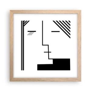 Póster en marco roble claro - Solo un beso - 30x30 cm